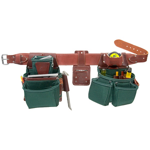 OCCIDENTAL 8080DB MD GREEN NYLON OXYLIGHTS FRAMER TOOL BELT SET